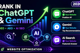 rank website in chatgpt gemini with GEO aeo ai SEO search  website optimization