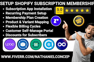 setup shopify subscription appstle subi seal loop recharge joy kaching