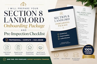 prepare your section 8 landlord onboarding package and pre inspection checklist