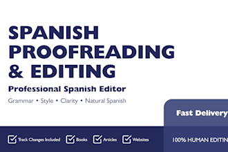 professionally proofread and edit your spanish text