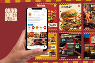 design instagram feed post for your restaurant cafe or food business