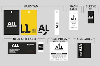 design hangtag, clothing labels and price tags in 12 hours