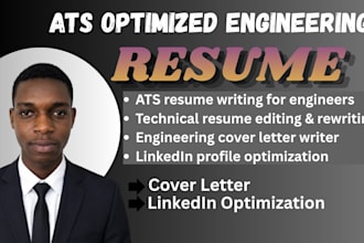 write an ats friendly engineering resume, CV, cover letter and linkedin profile