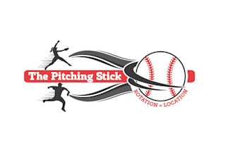 design awesome pitching stick club logo