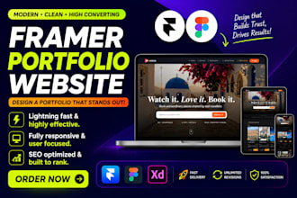 design framer portfolio website template figma to framer landing page