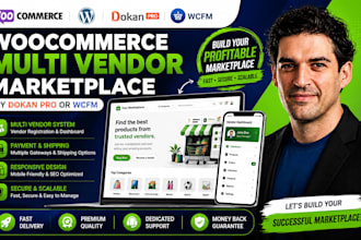 create woocommerce multi vendor ecommerce website by dokan pro or wcfm