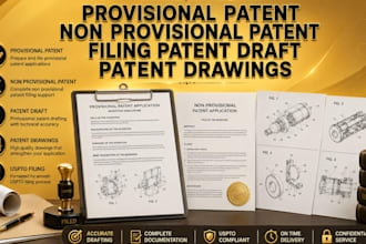 provisional patent non provisional patent filing patent draft patent drawings