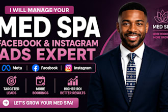 manage med spa ads beauty facebook ads instagram ads to get more booking