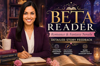 beta read your romance or fantasy novel