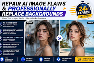 repair ai image flaws and professionally replace backgrounds
