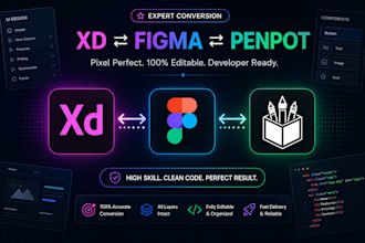convert UI design files between xd, figma and penpot