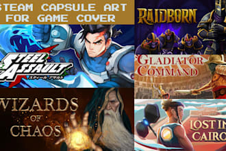 design steam capsule artwork steam game cover steam banner key art game poster