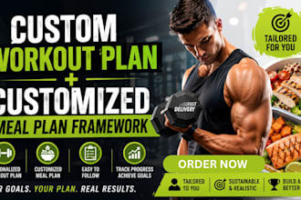 create a custom workout plan and personalized meal plan for your goals