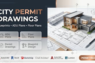 provide city permit drawing blueprint architect floor plans adu plans adu permit