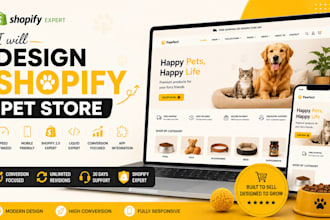 design a pet store for shopify