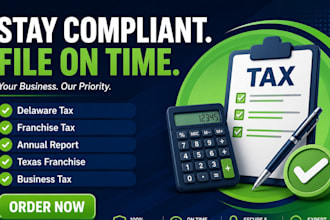 prepare and file delaware and texas franchise tax annual report