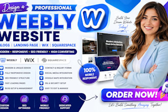 design a professional weebly website blogs landing page wix squarespace website