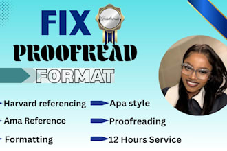 fix apa citation, ieee, apa references, apa 7 style, and ama reference in 12hrs