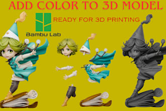 add color to 3d model convert stl to 3mf split parts for multicolor printing