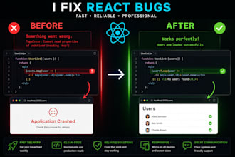 fix react bugs, errors and frontend issues
