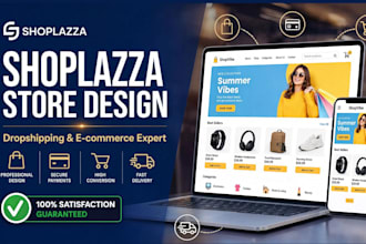 design a professional shoplazza dropshipping store