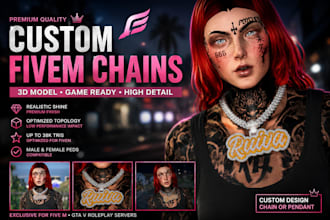 create custom fivem 3d chains and jewelry