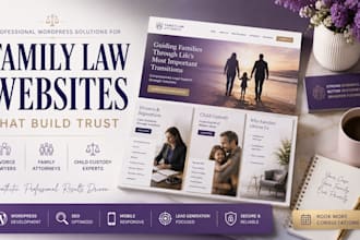 design a family law firm, divorce lawyer and custody attorney legal website