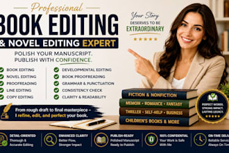 do romance book editing, copy and developmental editing, novel proofreading