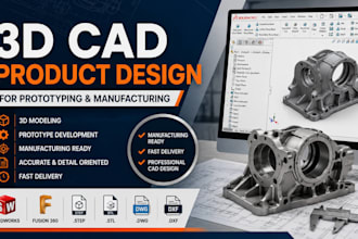 do 3d cad product design for prototyping and manufacturing