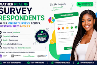 gather real survey respondents to fill online surveys forms questionnaire polls