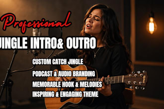 sing a catchy upbeat pop or acoustic folk jingle radio jingle podcast intro
