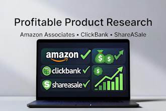 do profitable product research for amazon associates clickbank and shareasale