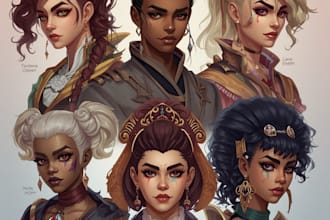 design characters and draw illustrations