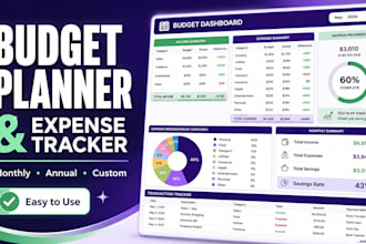 create custom budget planner, excel spreadsheet, excel vba and expense tracker
