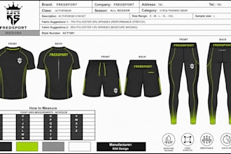activewear tech pack gym wear tech pack fitness clothing resortwear tech pack