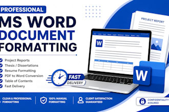 professionally format your ms word documents, reports and resumes