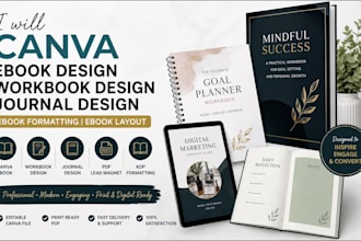 canva ebook design canva workbook journal design  ebook formatting ebook layout