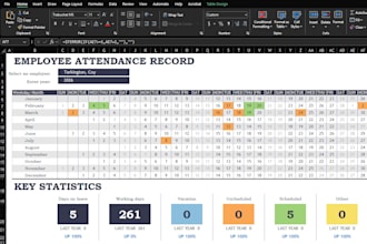 build a customized excel attendance tracker