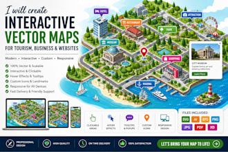 create interactive vector maps for tourism, business, and websites