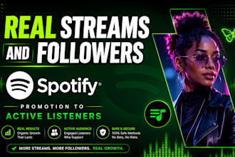 get real active spotify followers organically and spotify streamers