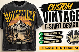 design vintage outdoor, camping, mountain t shirt design