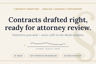 draft a professional business contract, nda, or service agreement