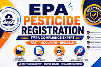 handle epa pesticide registration, fifra compliance and epa label review USA