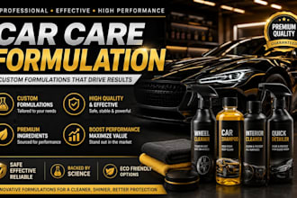 create custom car detailing and automotive care product formulas