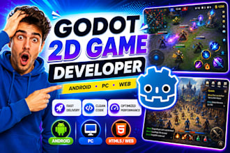 godot game, 2d or 3d game, godot prototype, godot multiplayer for mobile web pc