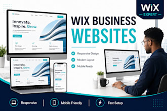 design and build a responsive wix business website and ecommerce website