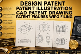 design  patent illustration cad patent drawing patent figures wipo filing