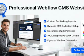 build your webflow cms website for saas, blogs, or case studies