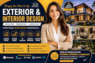 3d exterior interior design house design 3d model landscape 3d render