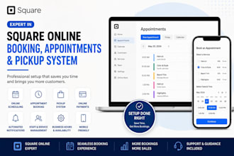 set up square online booking scheduling and pickup system